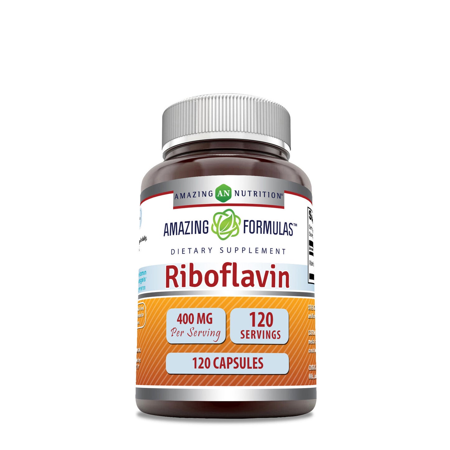 Riboflavin 400mg - 120 Capsules (120 Servings)