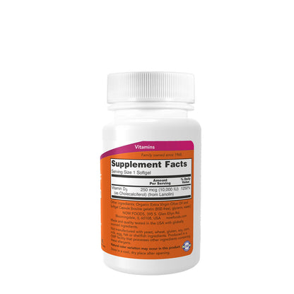 Vitamin D-3 10 -000 IU Softgels - 120 Softgels (40 Servings)