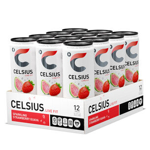 Sparkling Energy Drink - Strawberry Guava - 12oz. (12 Cans)