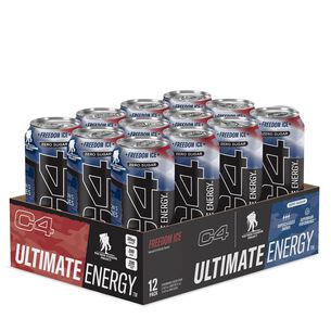 C4 Ultimate Energy Drink - Freedom Ice - 16oz. (12 Cans)