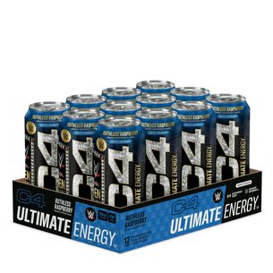 C4 Ultimate Energy™ Drink - Ruthless Raspberry - 16oz. (12 Cans)