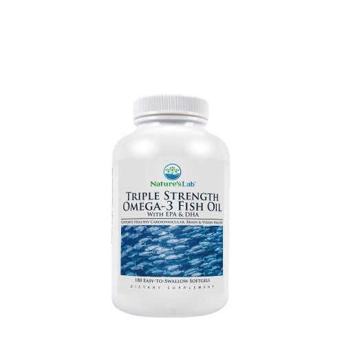 Triple Strength Omega-3 Fish Oil with EPA & DHA - 180 Softgels (90 Servings)