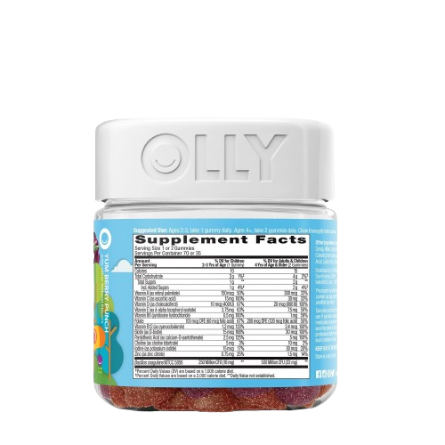 Kids' Multi + Probiotic Gummies, Yum Berry Punch - 70 Gummies (35 Servings)