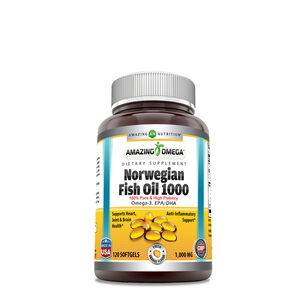 Norwegian Fish Oil 1000 - Orange - 120 Softgels (120 Servings)