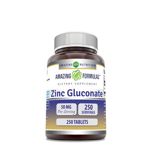 Zinc Gluconate 50mg - 250 Tablets (250 Servings)