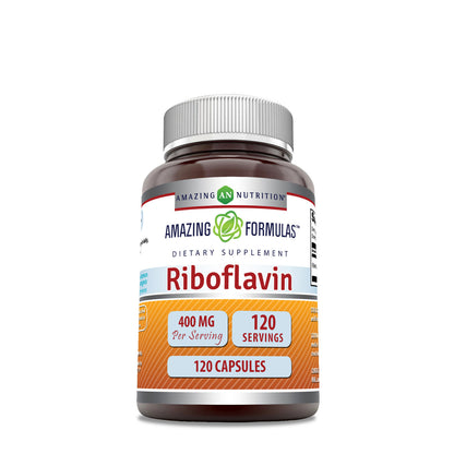 Riboflavin 400mg - 120 Capsules (120 Servings)